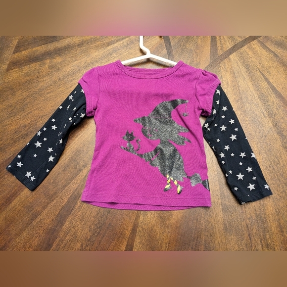 Carter's Purple and Black Witch Long Sleeve Tee - Picture 5 of 6